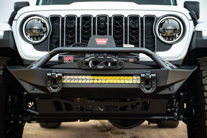 2007 2025 Jeep GladiatorJT Wrangler JK JKU JL JLU Fs 1 Series Stubby Front Bumper DV8 Offroad-3