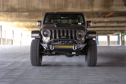 2007 2025 Jeep GladiatorJT Wrangler JK JKU JL JLU Fs 1 Series Stubby Front Bumper DV8 Offroad-10