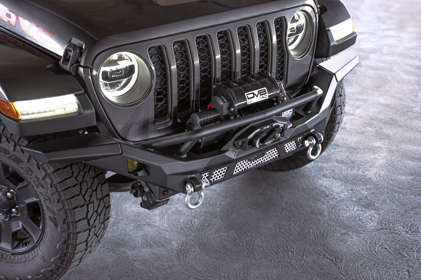 2007 2025 Jeep GladiatorJT Wrangler JK JKU JL JLU Mto Series Front Bumper DV8 Offroad-12