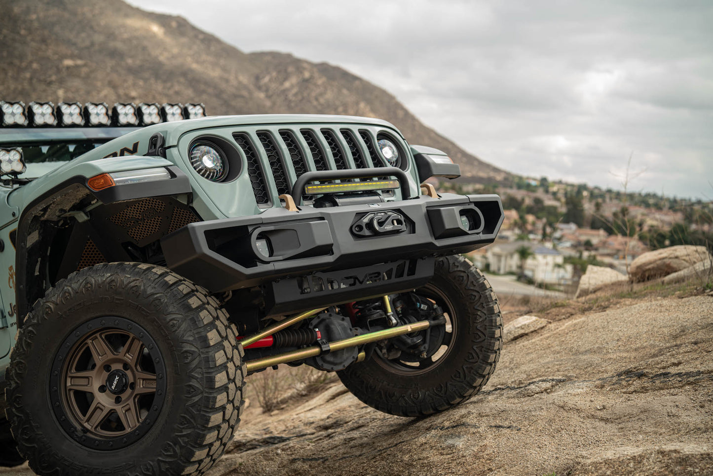 2018 2025 Jeep Wrangler JL & 2020 2025 Gladiator JT OE Plus Front Bumper DV8 Offroad-4