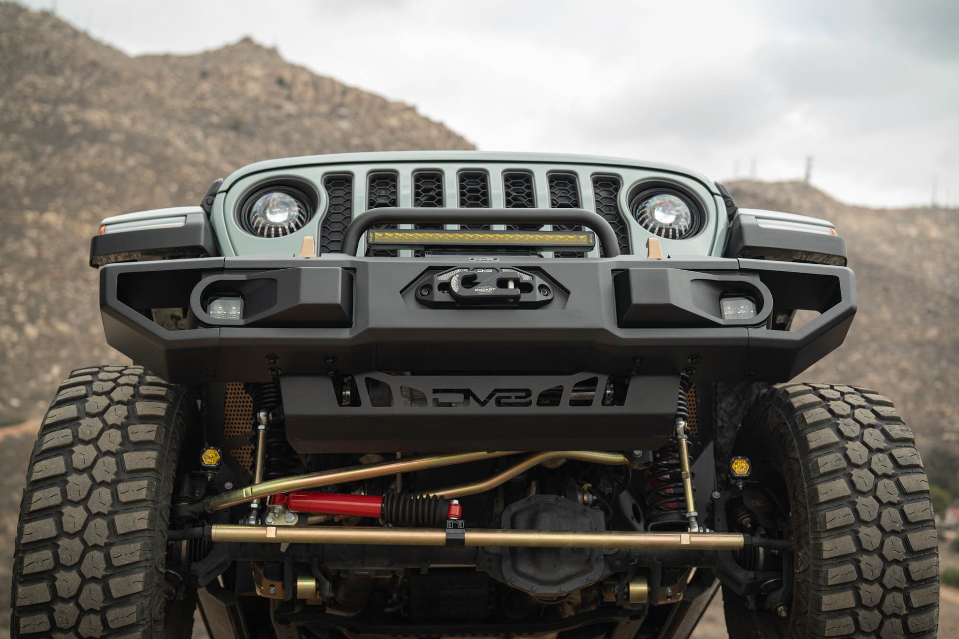 2018 2025 Jeep Wrangler JL & 2020 2025 Gladiator JT OE Plus Front Bumper DV8 Offroad-9
