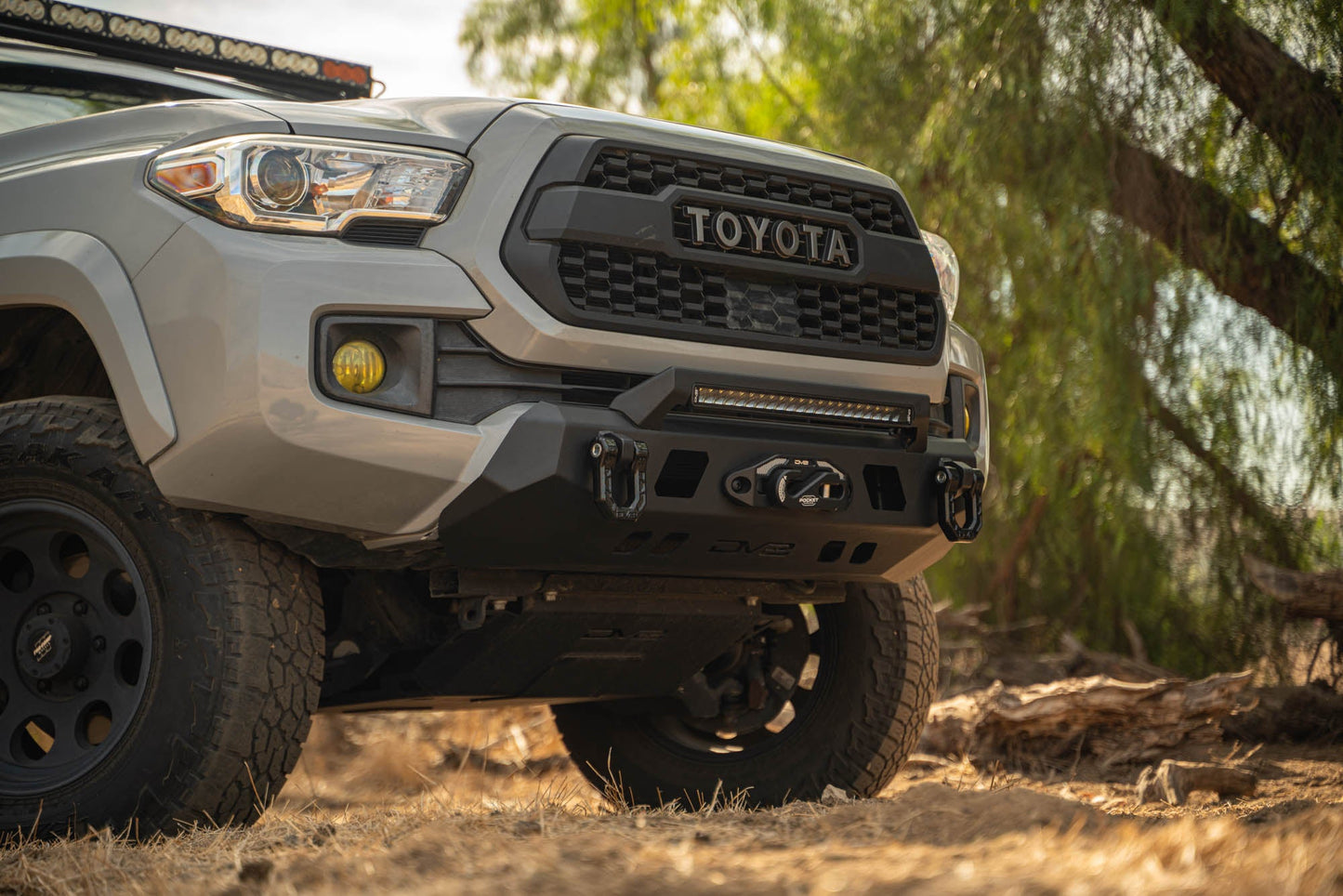 2016 2023 Toyota Tacoma Center Mount Front Bumper V2 DV8 Offroad-5