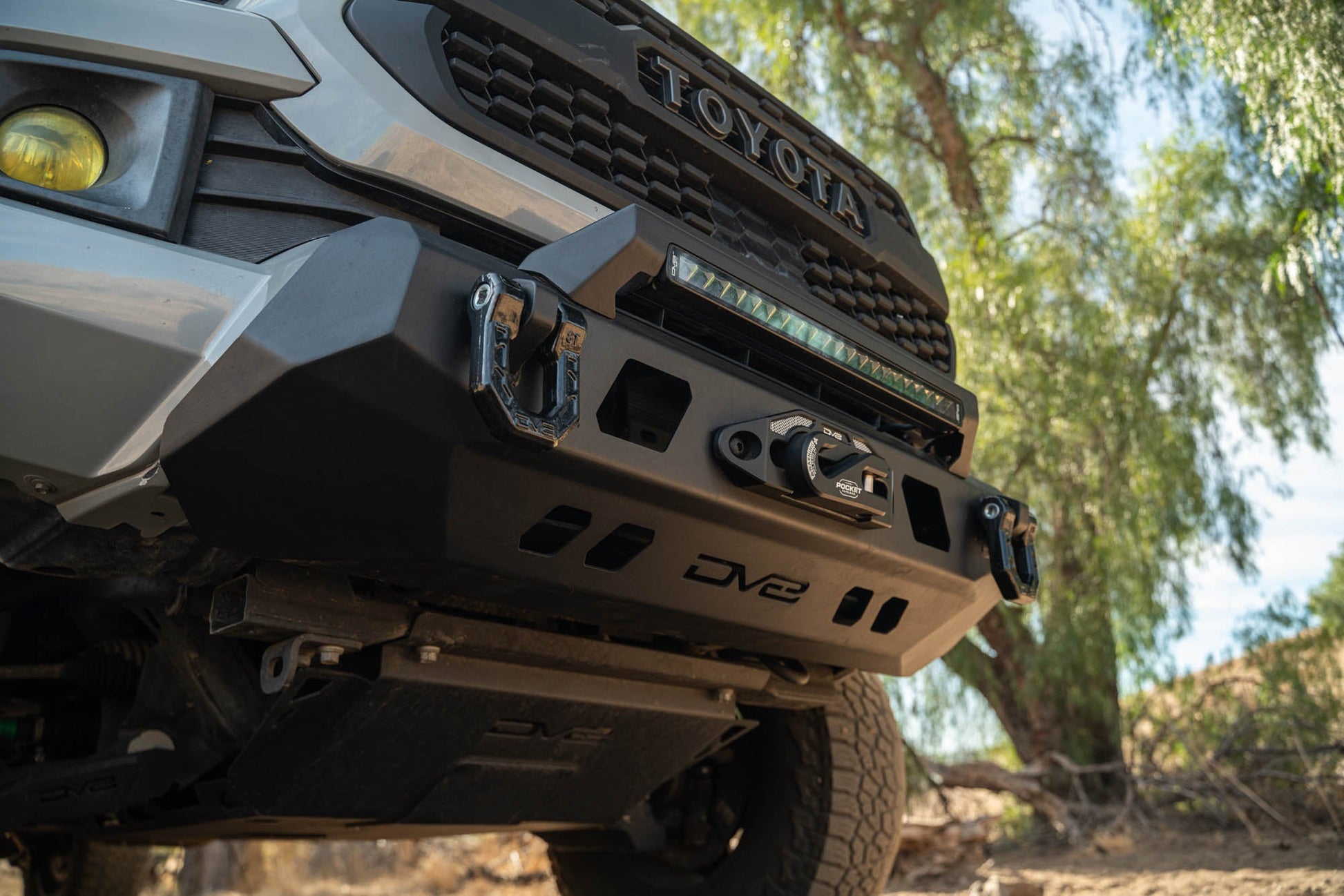 2016 2023 Toyota Tacoma Center Mount Front Bumper V2 DV8 Offroad-8