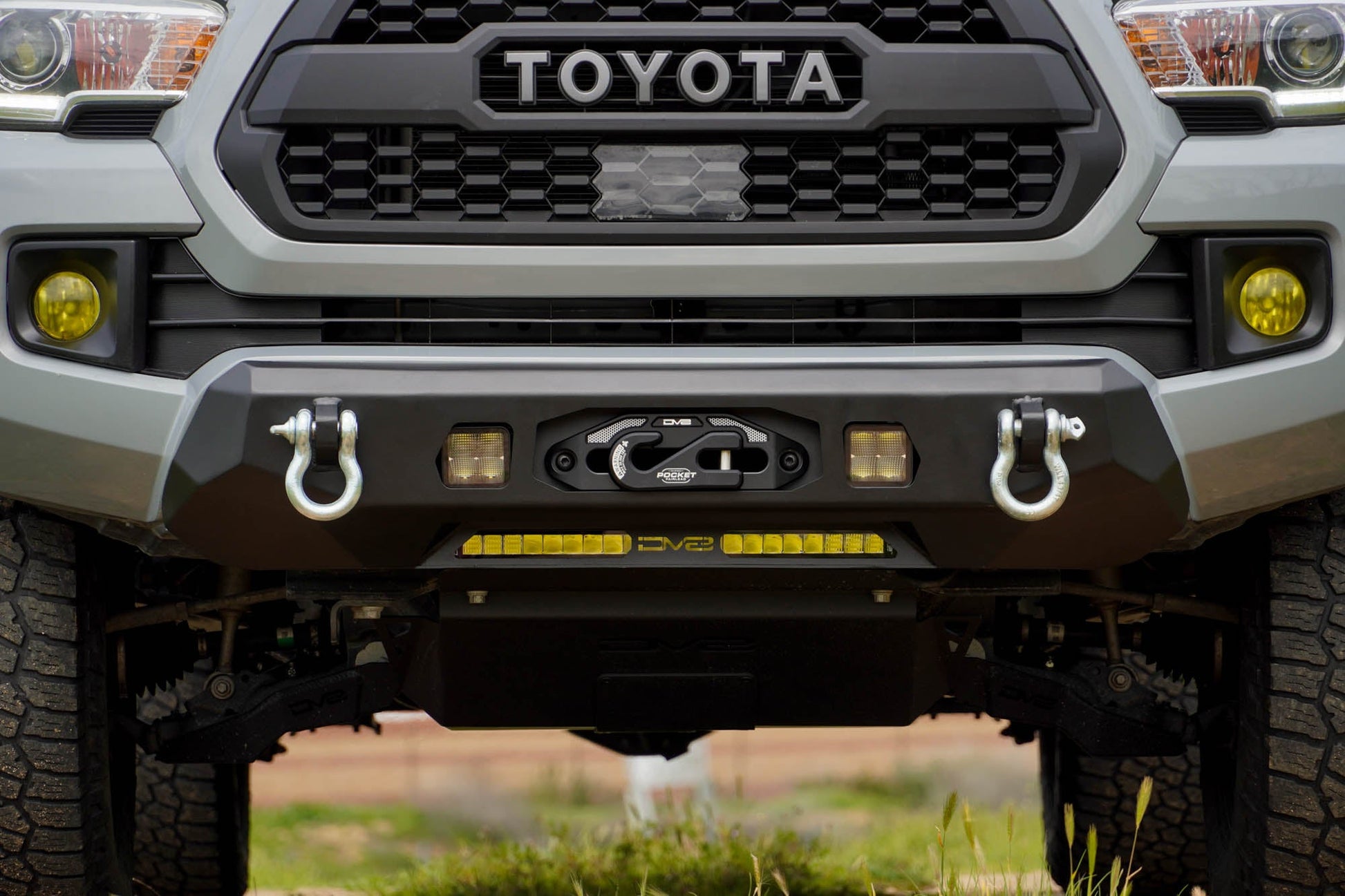 2016 2023 Toyota Tacoma Centric Winch Front Bumper DV8 Offroad-1