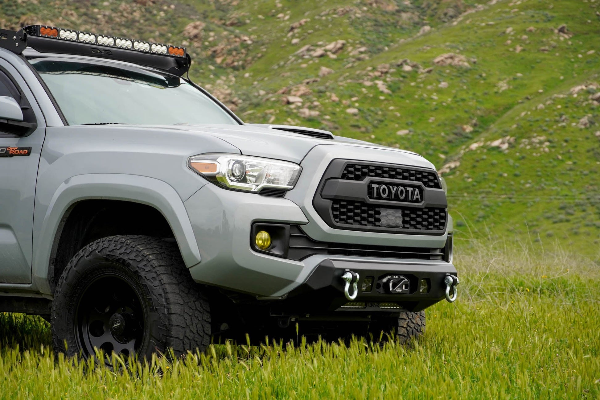 2016 2023 Toyota Tacoma Centric Winch Front Bumper DV8 Offroad-4