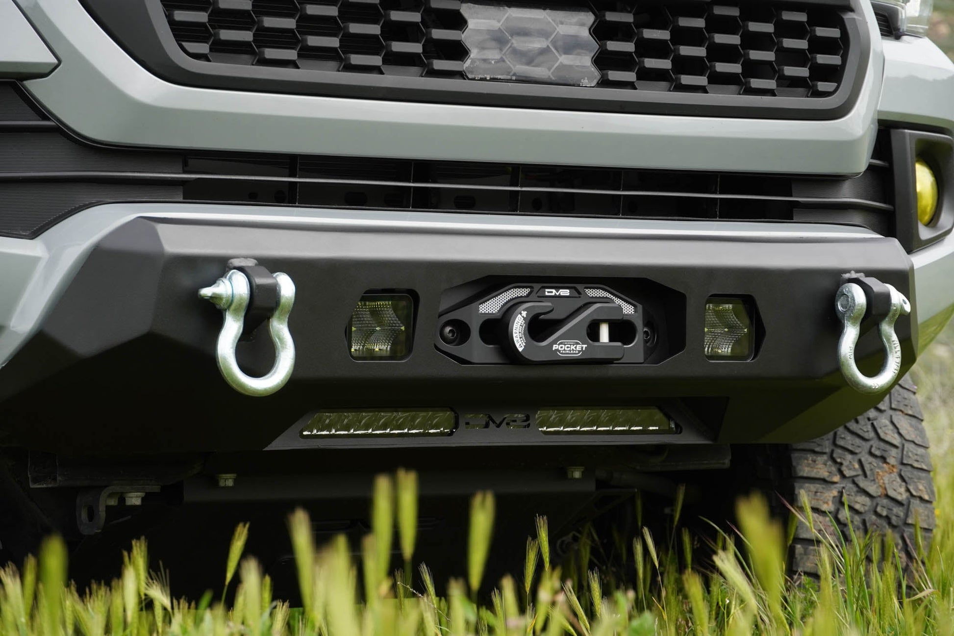 2016 2023 Toyota Tacoma Centric Winch Front Bumper DV8 Offroad-5