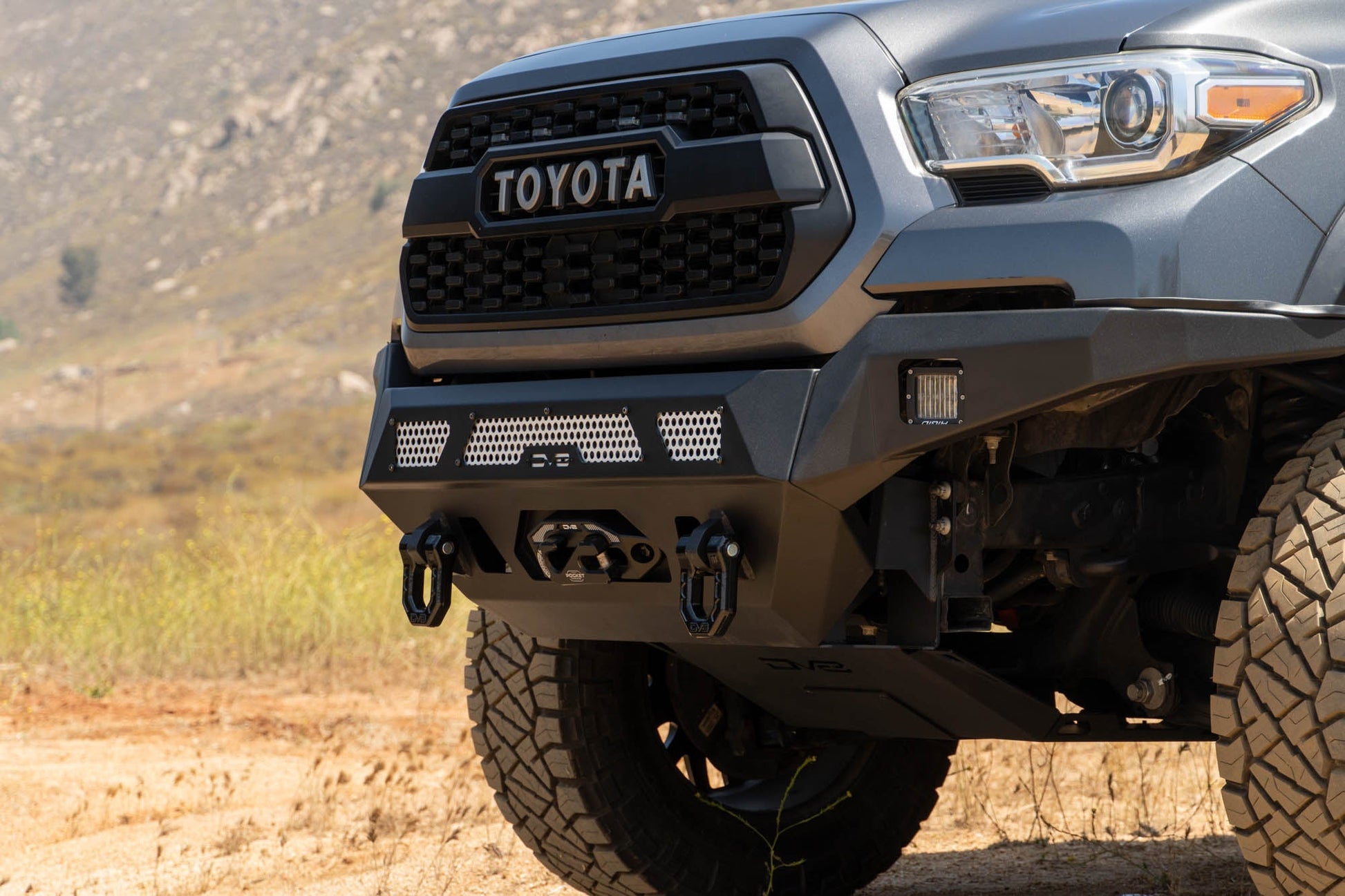 2016 2023 Toyota Tacoma Mto Series Winch Front Bumper DV8 Offroad-1