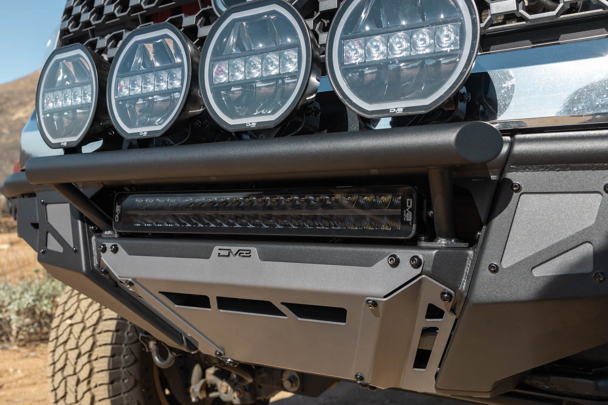 2014 2021 Toyota Tundra Tube Front Bumper DV8 Offroad-5