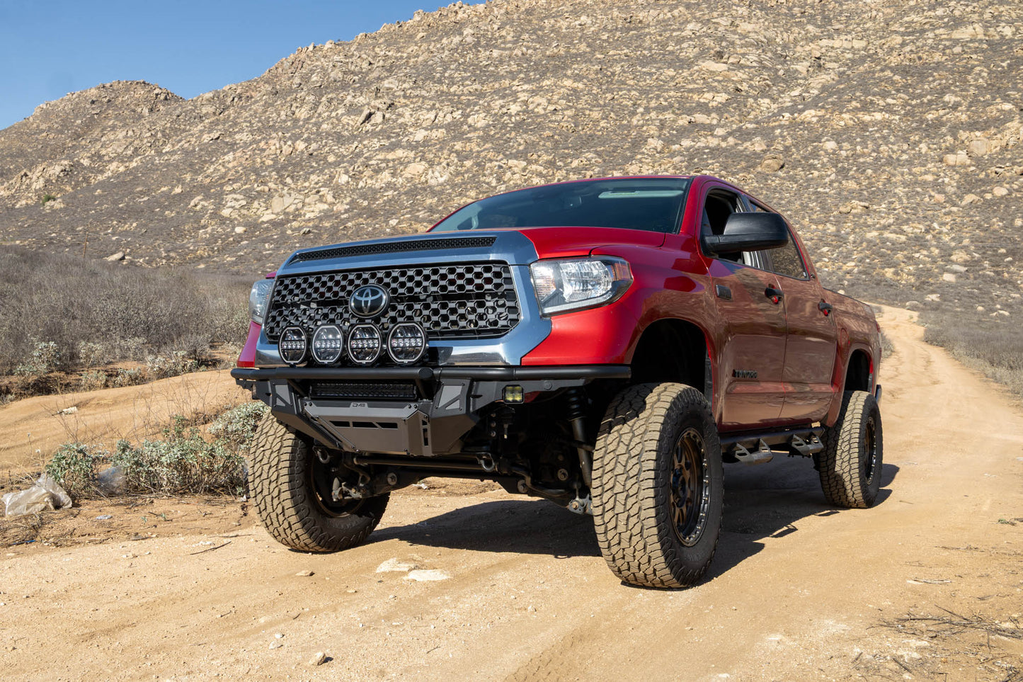 2014 2021 Toyota Tundra Tube Front Bumper DV8 Offroad-8