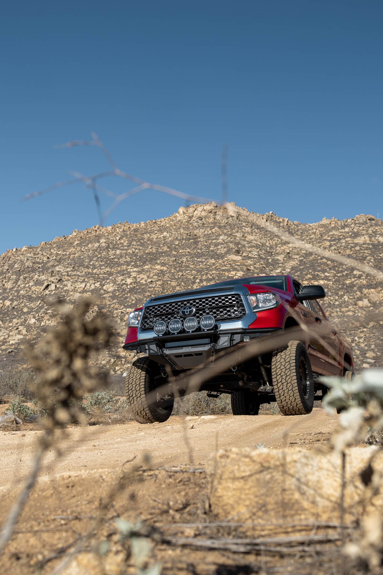 2014 2021 Toyota Tundra Tube Front Bumper DV8 Offroad-9