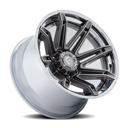 Aluminum 20X10 Brawl FC401AP Platinum Silver Chrome Lip Fuel Off Road Wheels-7