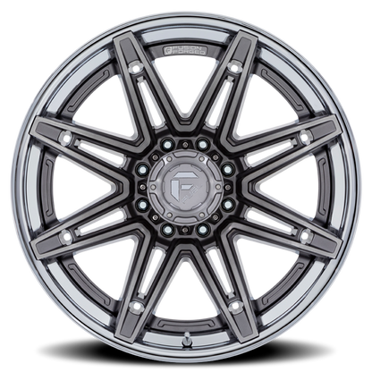 Aluminum 20X10 Brawl FC401AP Platinum Silver Chrome Lip Fuel Off Road Wheels-2