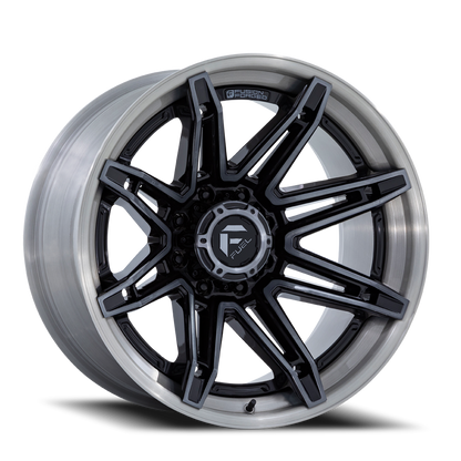 Aluminum 20X10 Brawl FC401BT Gloss Black Brushed Dark Tint Fuel Off Road Wheels-3