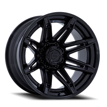 Aluminum 20X10 Brawl FC401MX Matte Black/Gloss Black Lip Fuel Off Road Wheels-3