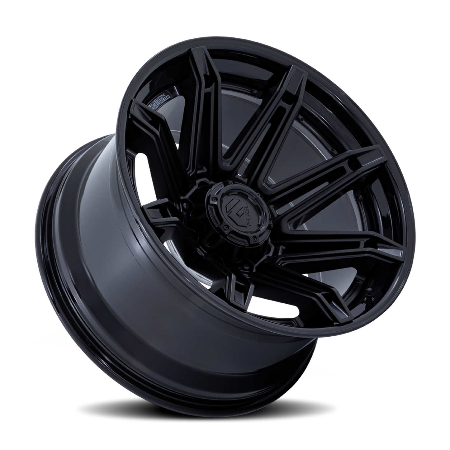 Aluminum 20X10 Brawl FC401MX Matte Black/Gloss Black Lip Fuel Off Road Wheels-4