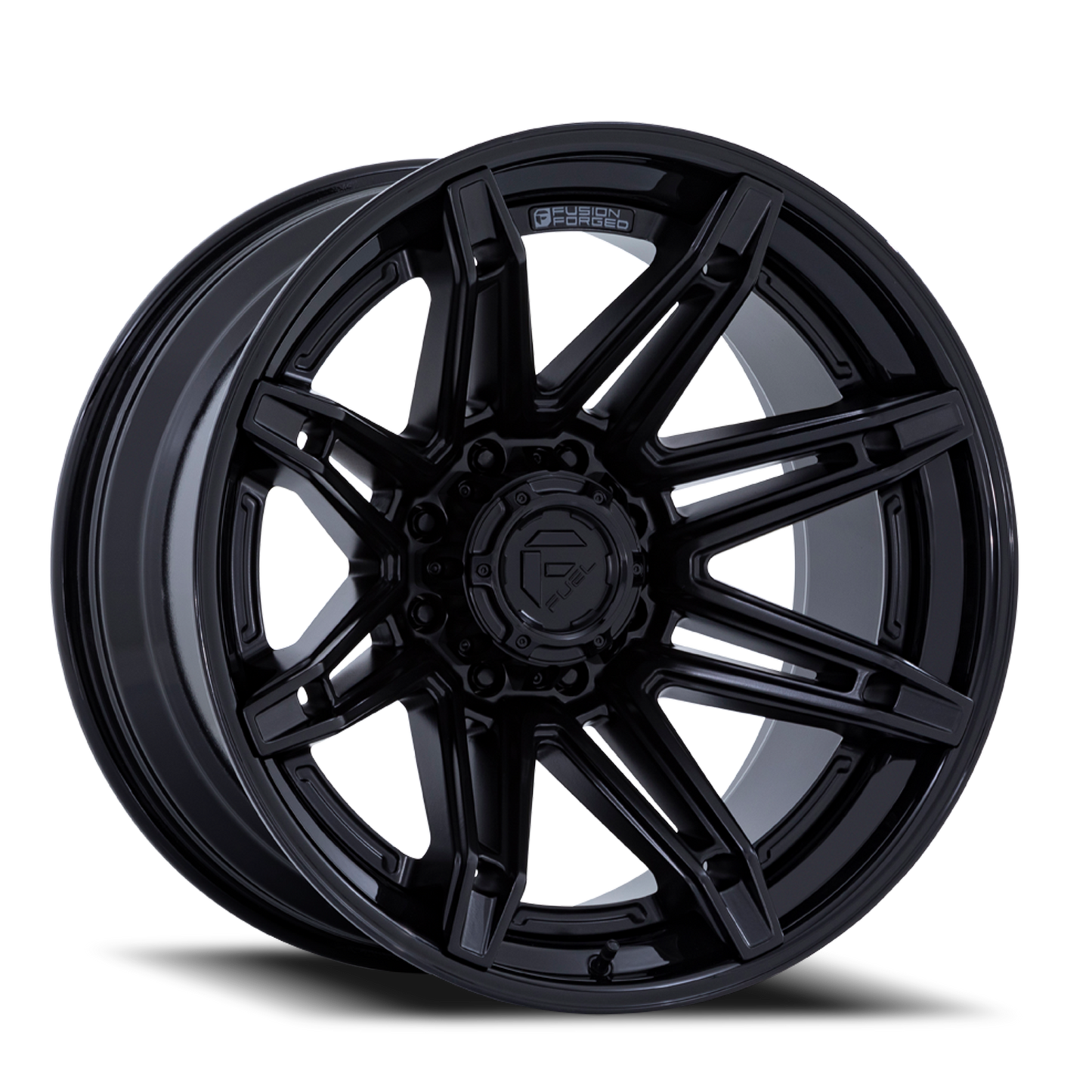 Aluminum 20X10 Brawl FC401MX Matte Black/Gloss Black Lip Fuel Off Road Wheels