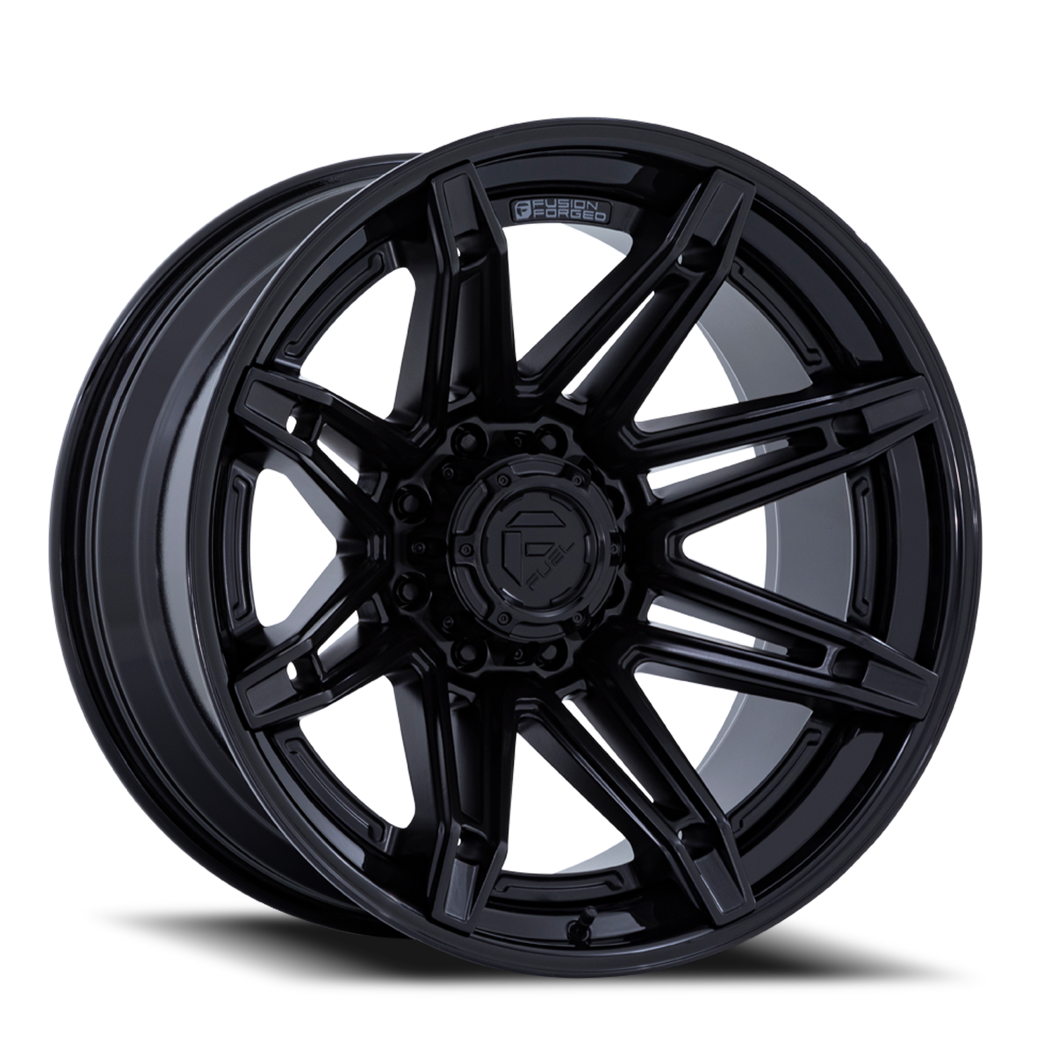 Aluminum 20X10 Brawl FC401MX Matte Black/Gloss Black Lip Fuel Off Road Wheels