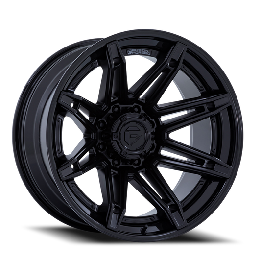 Aluminum 20X10 Brawl FC401MX Matte Black/Gloss Black Lip Fuel Off Road Wheels