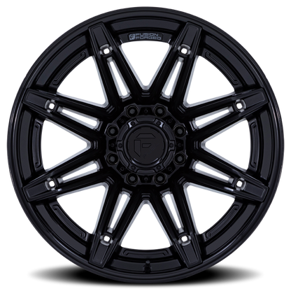 Aluminum 20X10 Brawl FC401MX Matte Black/Gloss Black Lip Fuel Off Road Wheels-2
