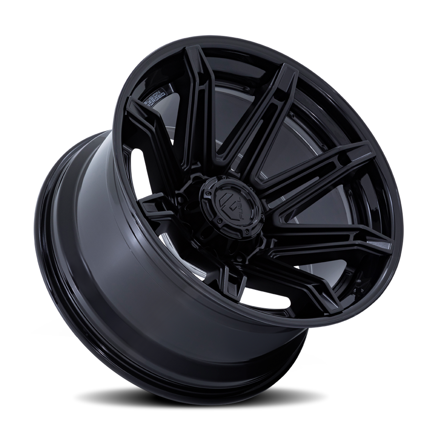 Aluminum 22X12 Brawl FC401MX Matte Black/Gloss Black Lip Fuel Off Road Wheels-4