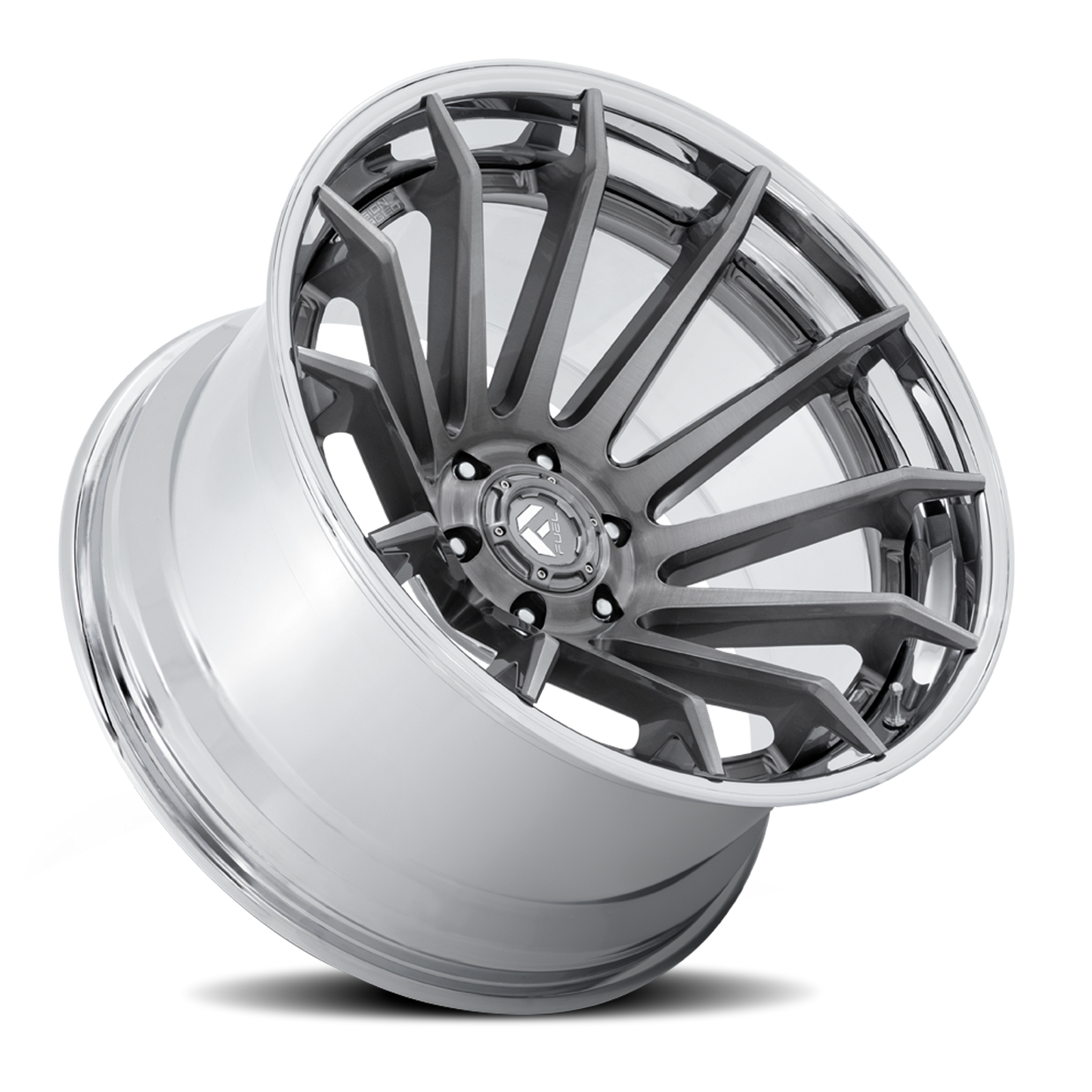 Aluminum 22X12 Burn FC403AP Platinum Silver Chrome Lip Fuel Off Road Wheels-1