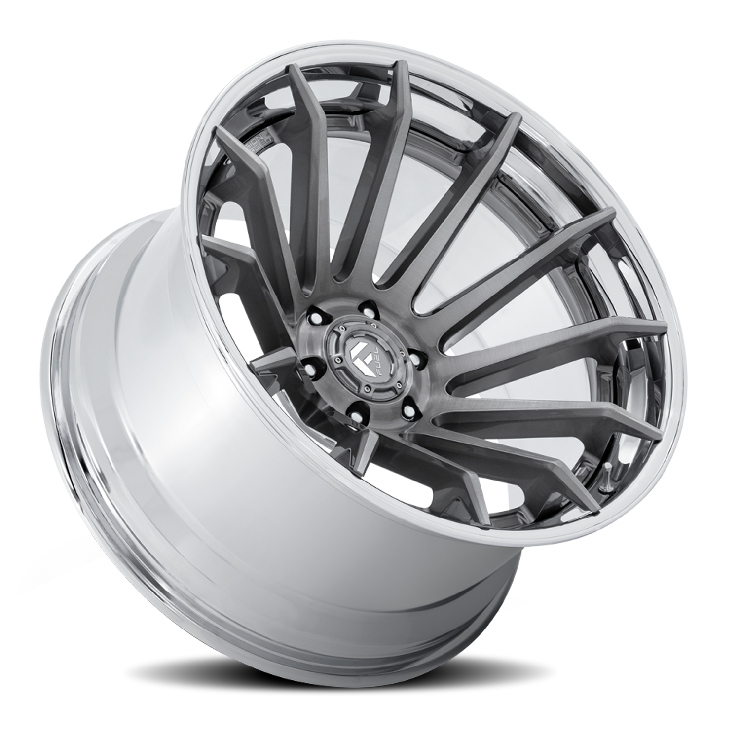 Aluminum 22X12 Burn FC403AP Platinum Silver Chrome Lip Fuel Off Road Wheels-1