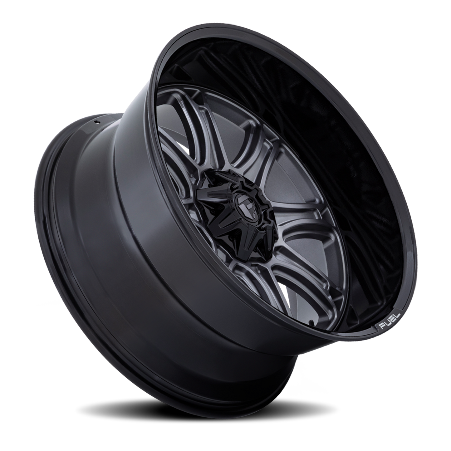 Aluminum 20X10 Darkstar FC853AB Matte Gunmetal Gray/Black Lip Fuel Off Road Wheels-22