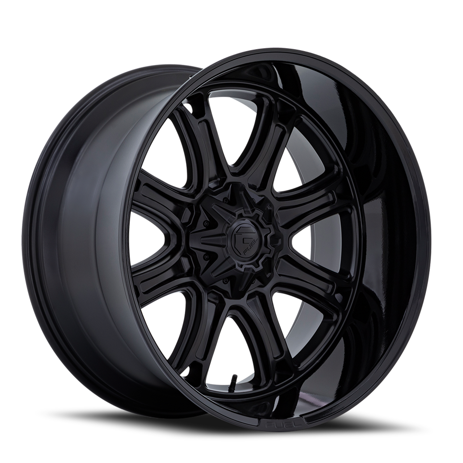 Aluminum 20X10 Darkstar FC853MB Matte Black/Gloss Black Lip Fuel Off Road Wheels