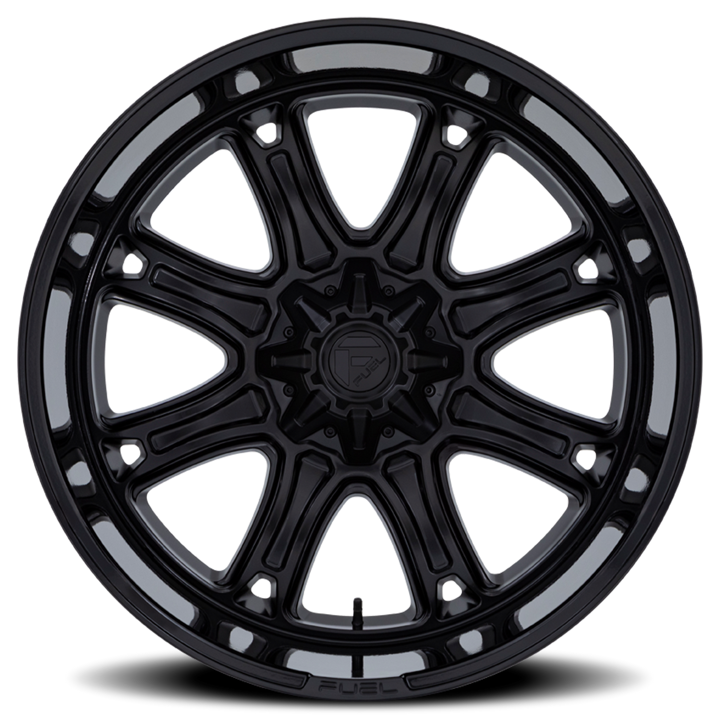 Aluminum 20X9 Darkstar FC853MB Matte Black/Gloss Black Lip Fuel Off Road Wheels-11