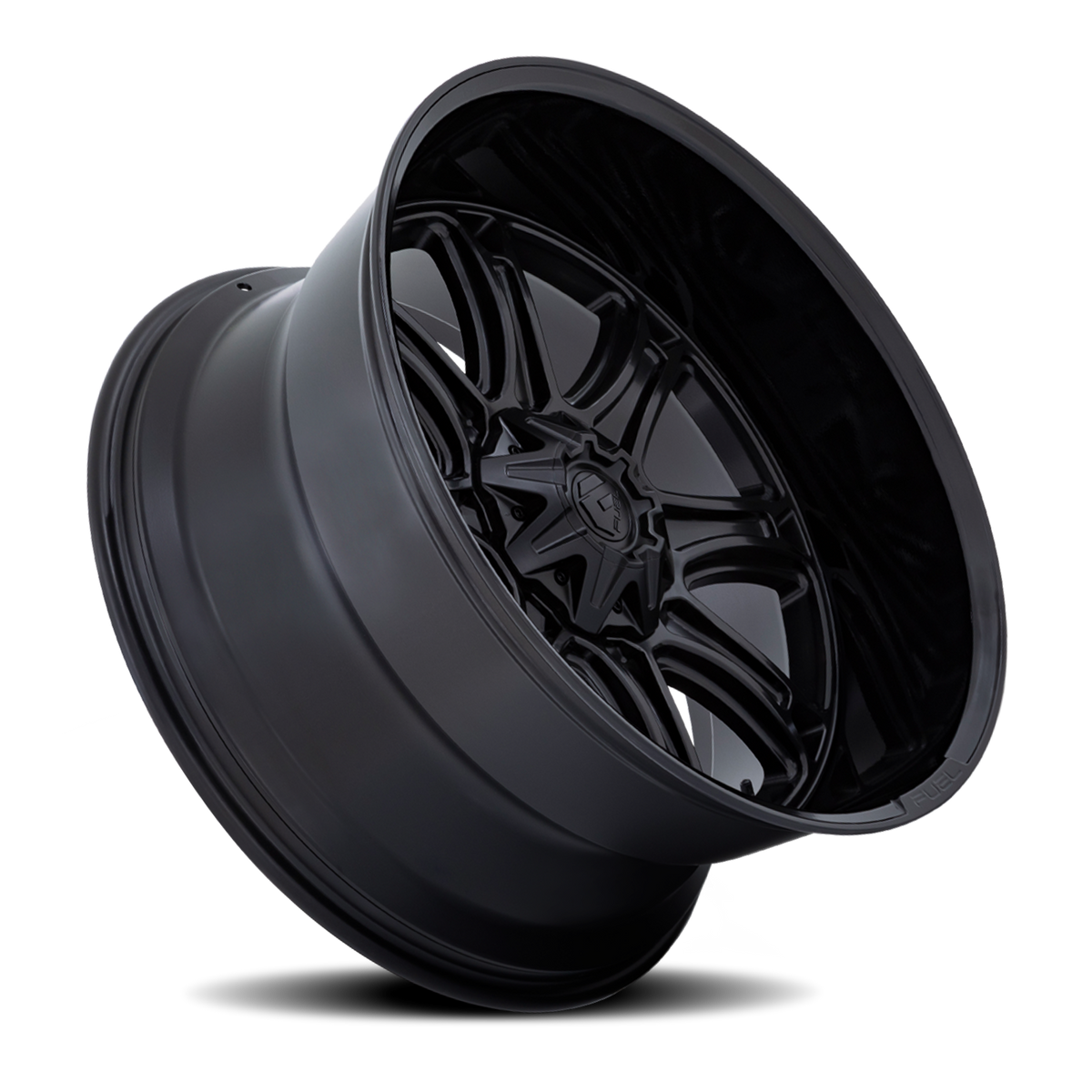 Aluminum 22X10 Darkstar FC853MB Matte Black/Gloss Black Lip Fuel Off Road Wheels-7