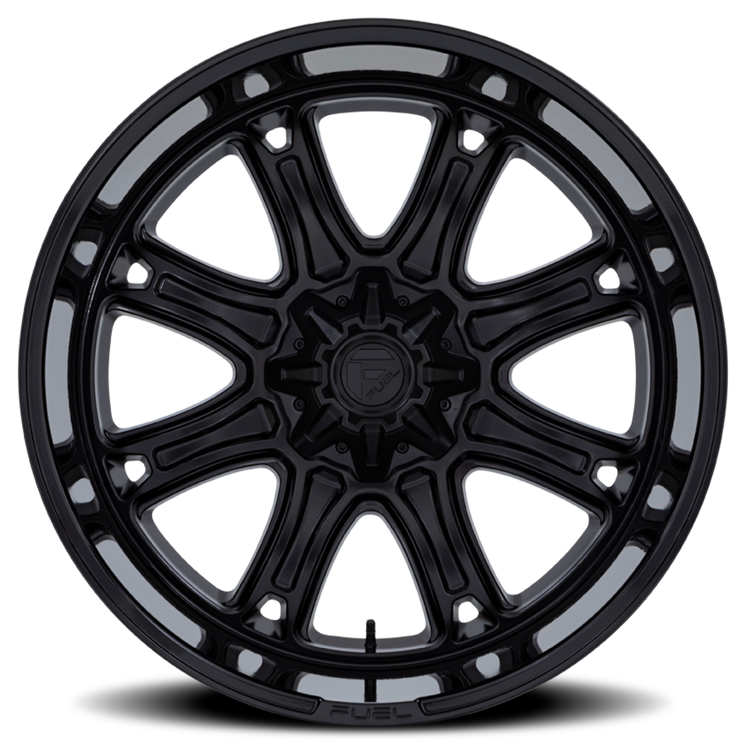 Aluminum 22X9 Darkstar FC853MB Matte Black/Gloss Black Lip Fuel Off Road Wheels-23