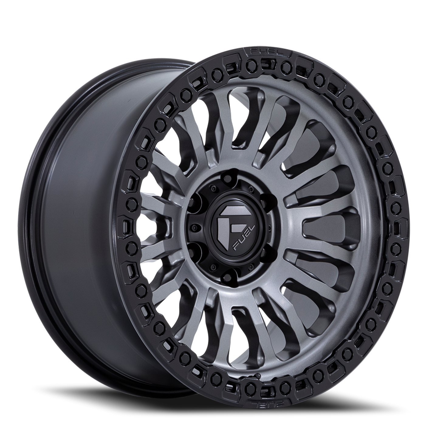 Aluminum 17X9 Rincon SBL FC857AB Matte Gunmetal Gray Matte Black Lip Fuel Off Road Wheels-45