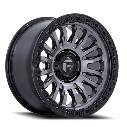 Aluminum 17X9 Rincon SBL FC857AB Matte Gunmetal Gray Matte Black Lip Fuel Off Road Wheels-45