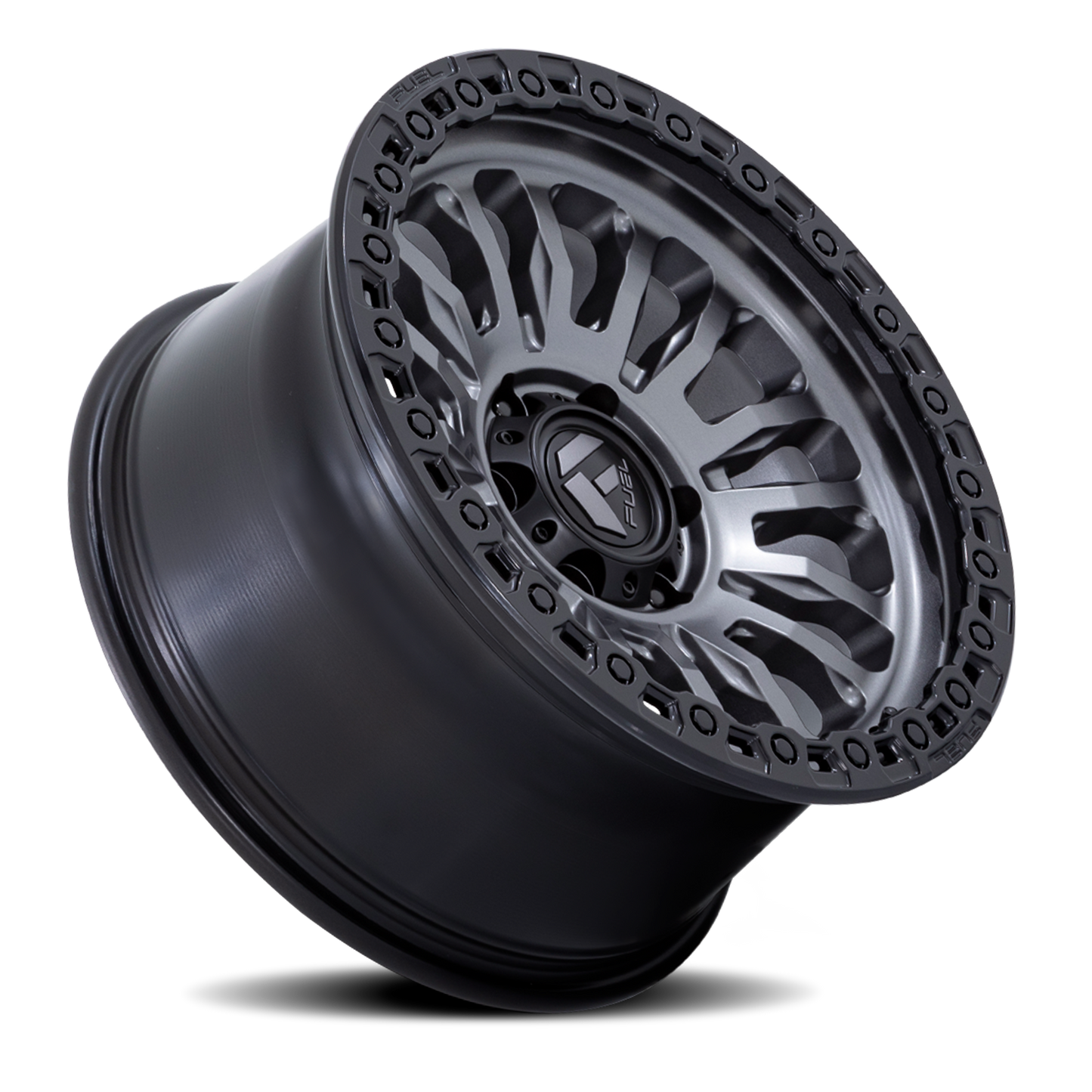 Aluminum 17X9 Rincon SBL FC857AB Matte Gunmetal Gray Matte Black Lip Fuel Off Road Wheels-43