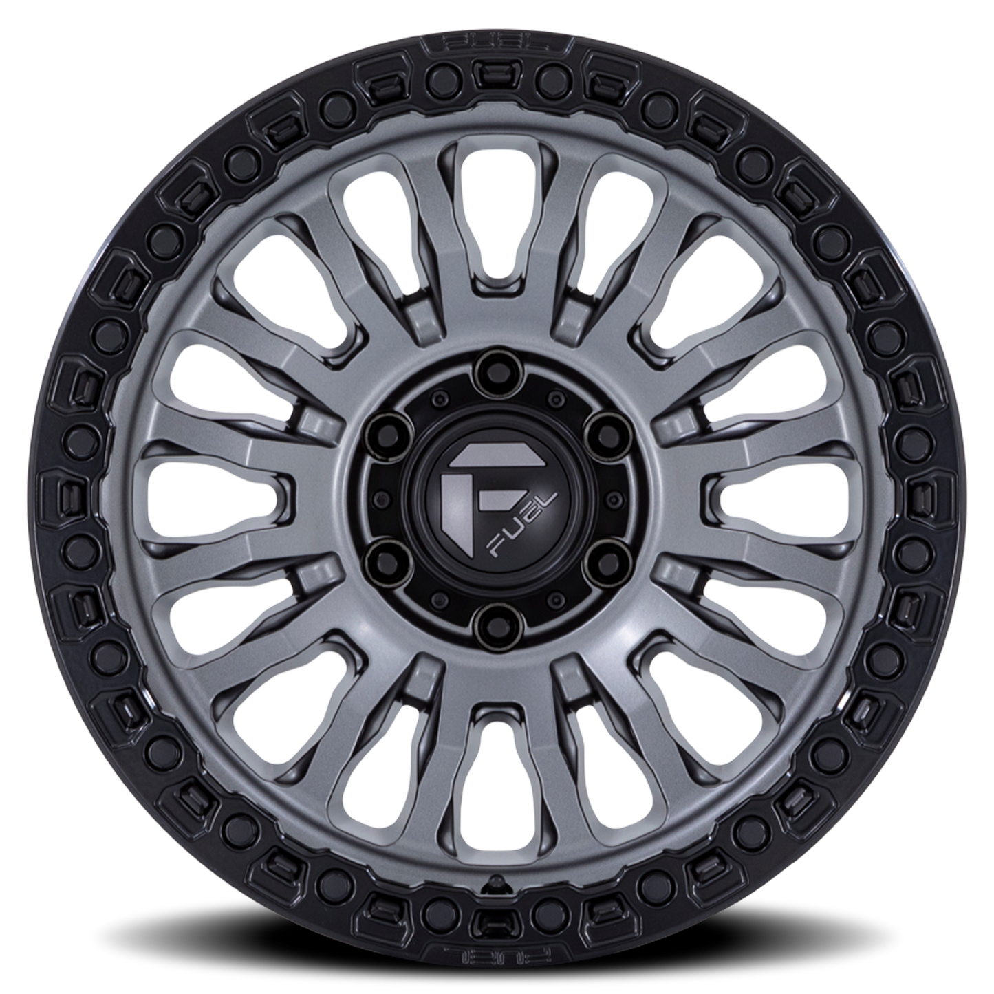 Aluminum 17X9 Rincon SBL FC857AB Matte Gunmetal Gray Matte Black Lip Fuel Off Road Wheels-38
