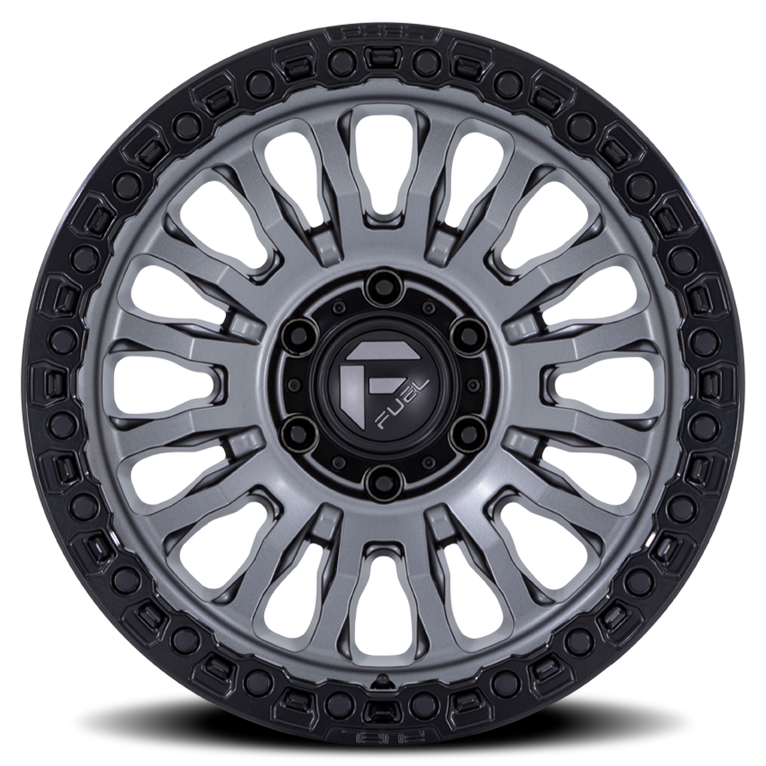 Aluminum 17X9 Rincon SBL FC857AB Matte Gunmetal Gray Matte Black Lip Fuel Off Road Wheels-32