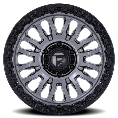 Aluminum 17X9 Rincon SBL FC857AB Matte Gunmetal Gray Matte Black Lip Fuel Off Road Wheels-32