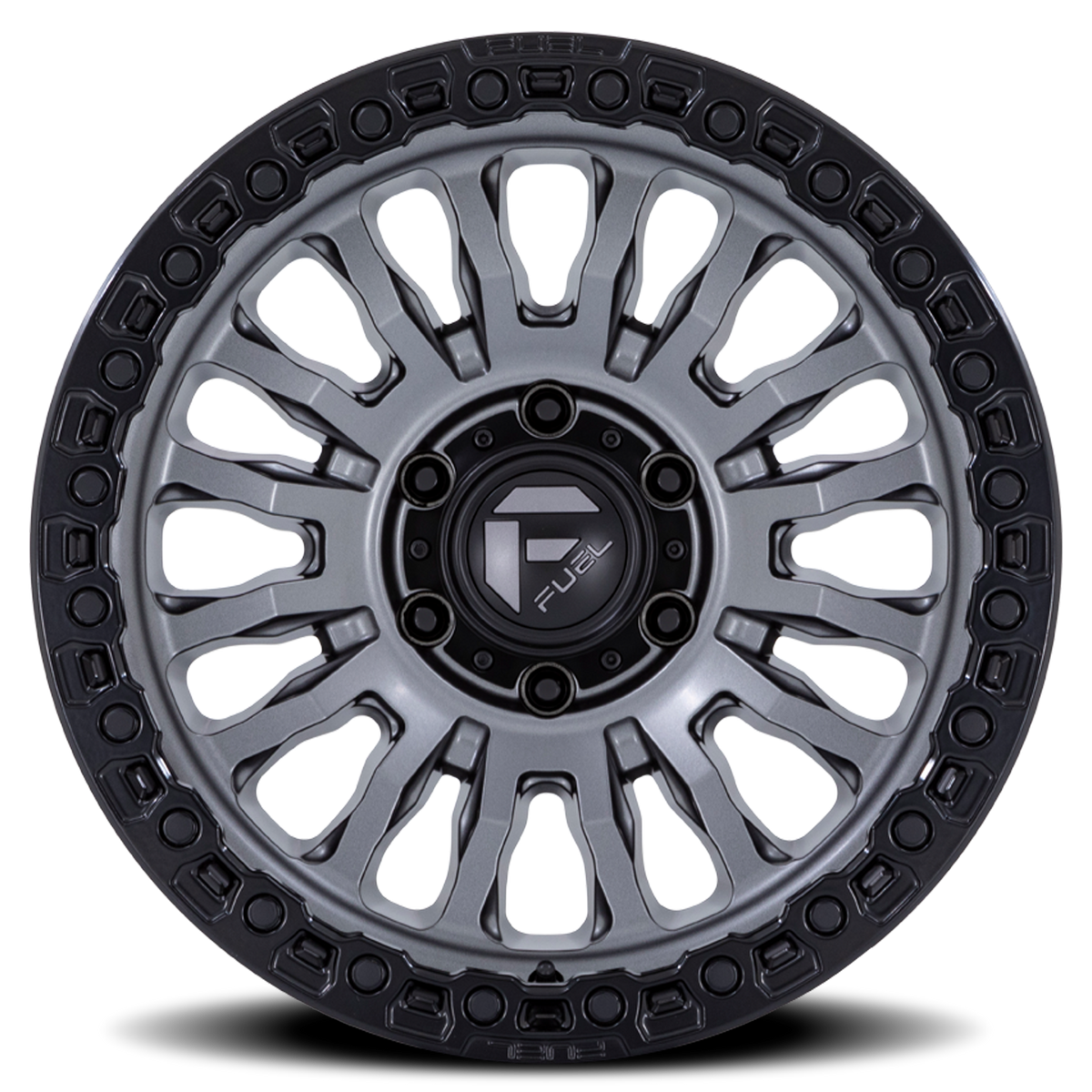 Aluminum 17X9 Rincon SBL FC857AB Matte Gunmetal Gray Matte Black Lip Fuel Off Road Wheels-23