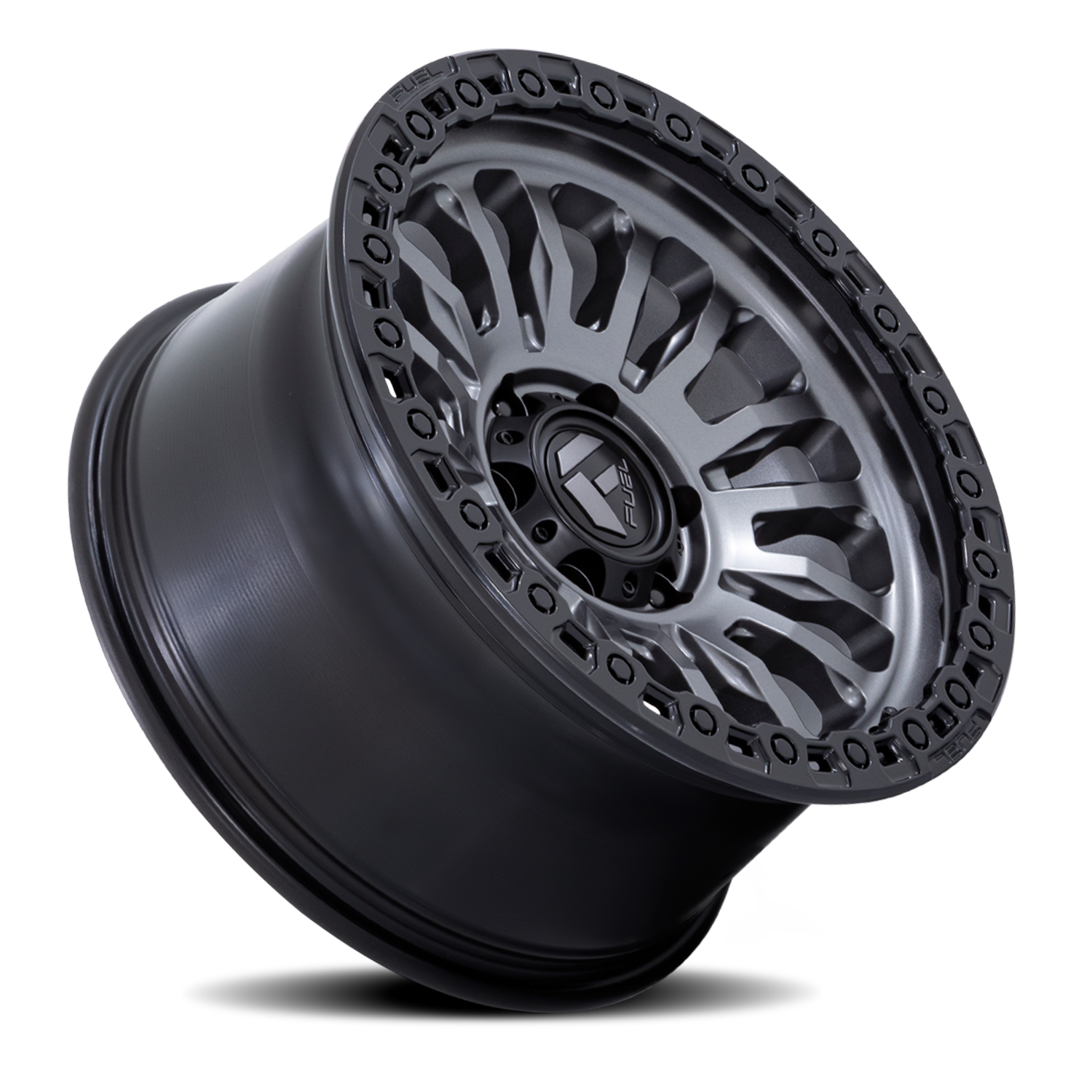 Aluminum 17X9 Rincon SBL FC857AB Matte Gunmetal Gray Matte Black Lip Fuel Off Road Wheels-19