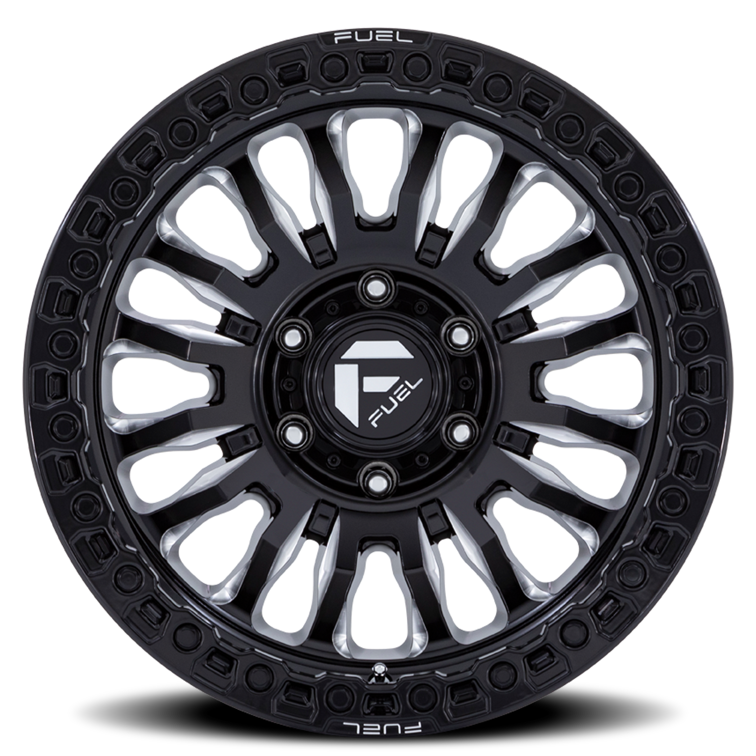 Aluminum 17X9 Rincon SBL FC857BE Gloss Black Milled Fuel Off Road Wheels-23