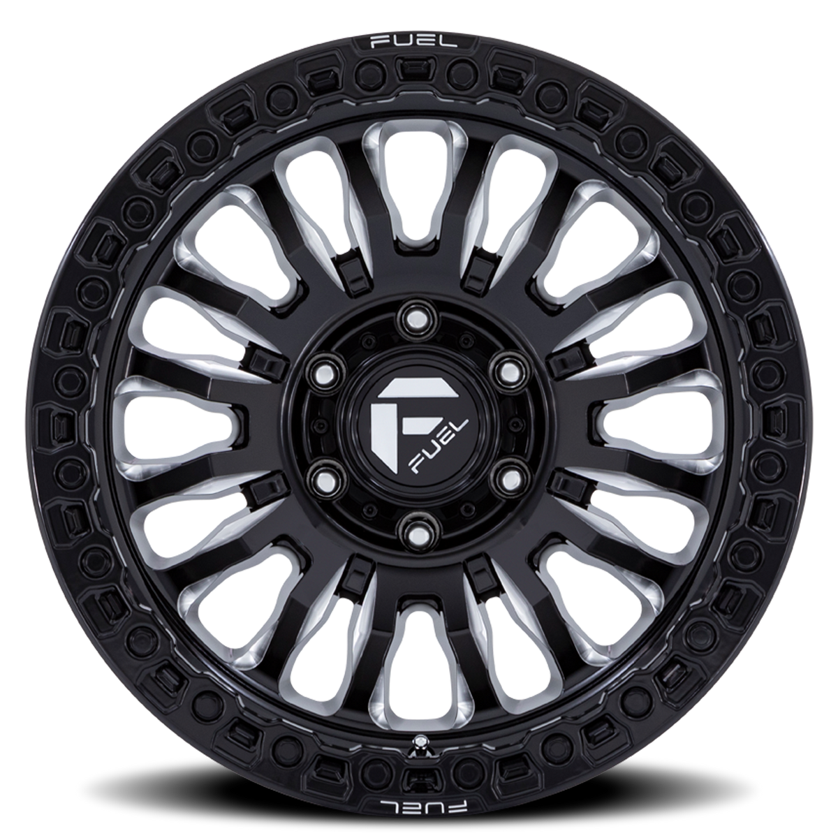Aluminum 17X9 Rincon SBL FC857BE Gloss Black Milled Fuel Off Road Wheels-20