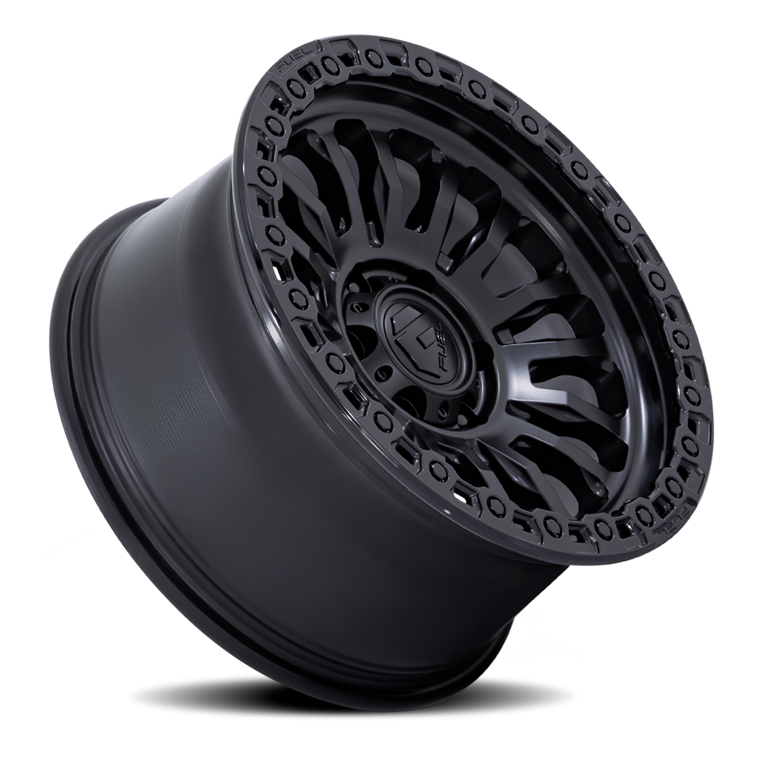Aluminum 17X9 Rincon SBL FC857MB Matte Black/Gloss Black Lip Fuel Off Road Wheels-43
