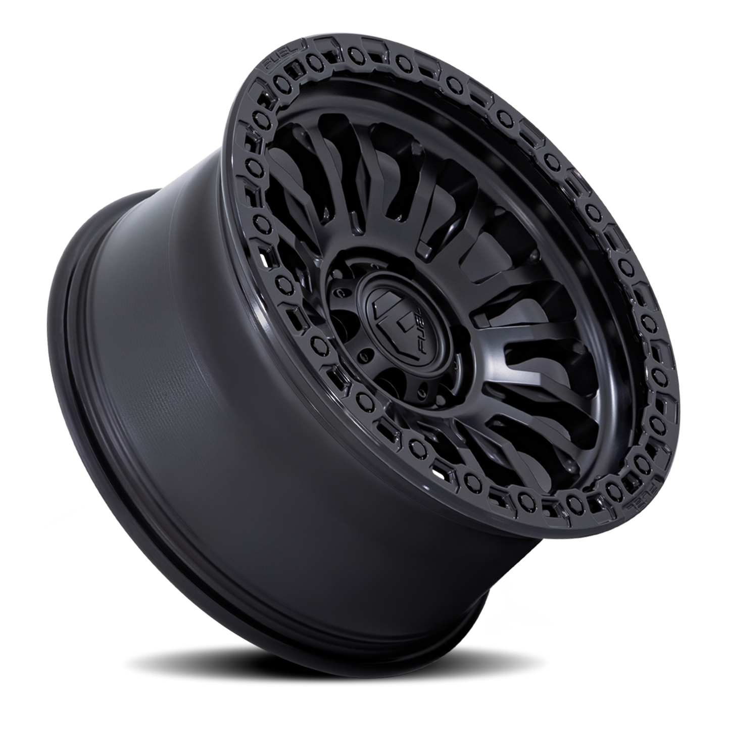 Aluminum 17X9 Rincon SBL FC857MB Matte Black/Gloss Black Lip Fuel Off Road Wheels-37