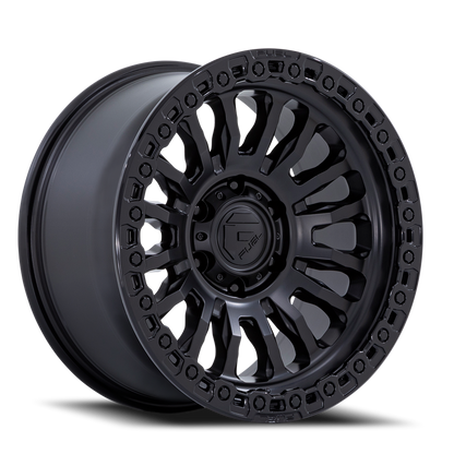 Aluminum 17X9 Rincon SBL FC857MB Matte Black/Gloss Black Lip Fuel Off Road Wheels-33
