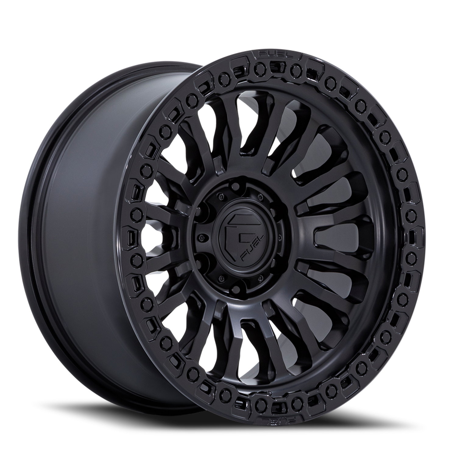 Aluminum 17X9 Rincon SBL FC857MB Matte Black/Gloss Black Lip Fuel Off Road Wheels-30