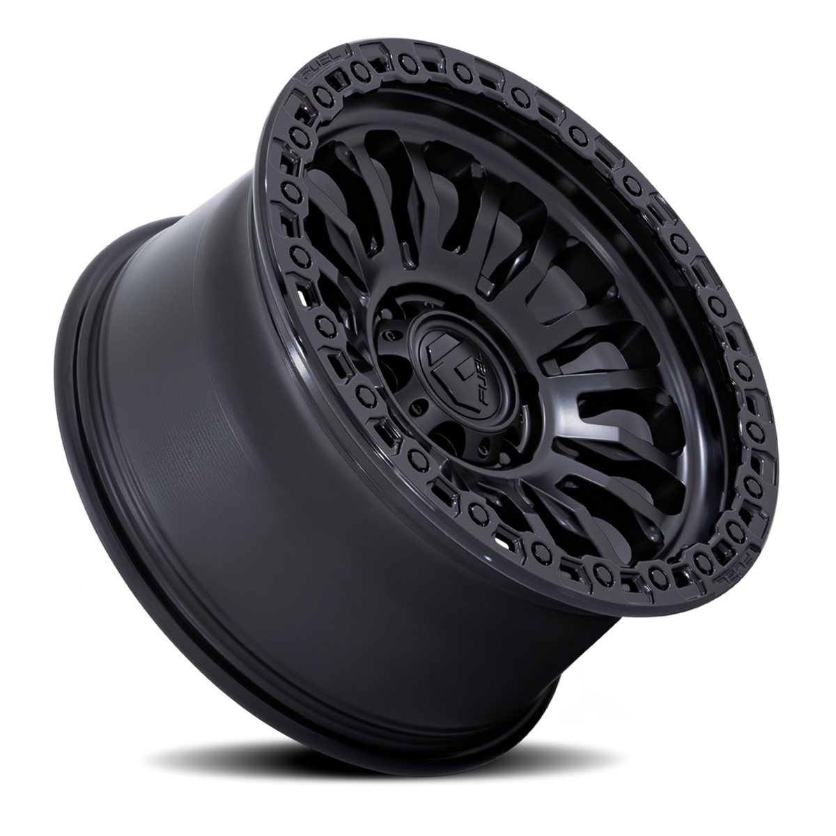 Aluminum 17X9 Rincon SBL FC857MB Matte Black/Gloss Black Lip Fuel Off Road Wheels-28