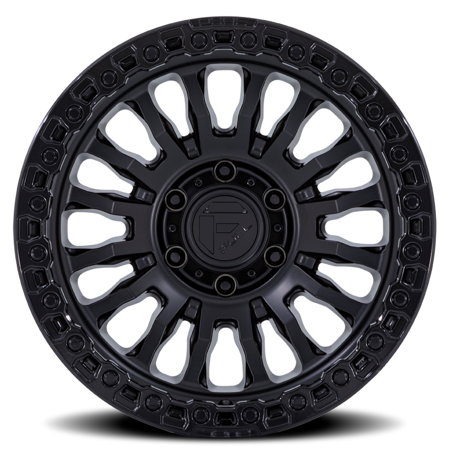 Aluminum 17X9 Rincon SBL FC857MB Matte Black/Gloss Black Lip Fuel Off Road Wheels-20