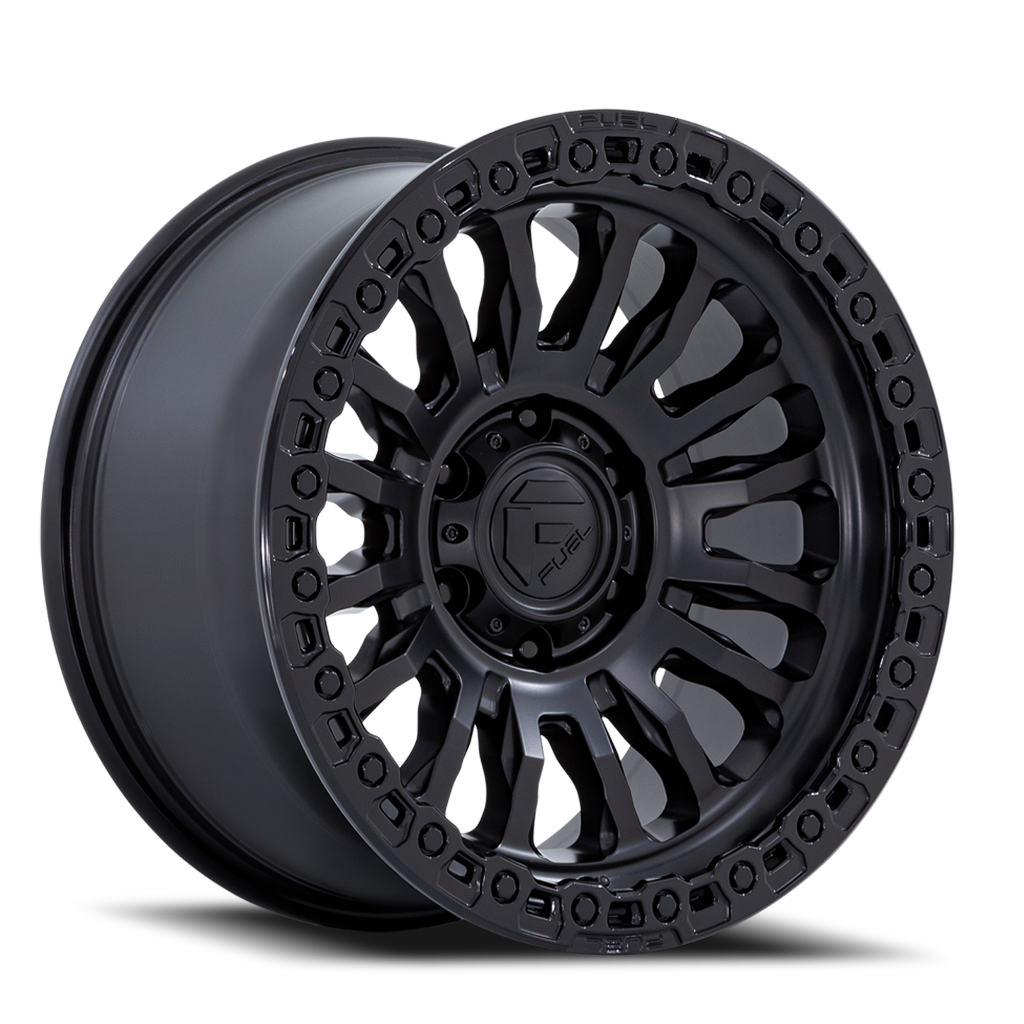 Aluminum 17X9 Rincon SBL FC857MB Matte Black/Gloss Black Lip Fuel Off Road Wheels-12