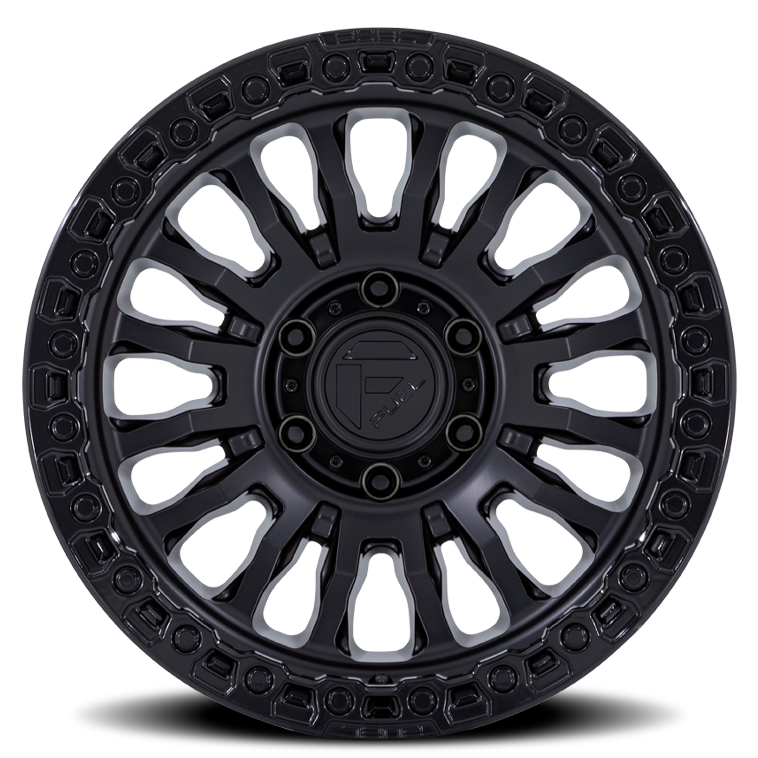 Aluminum 17X9 Rincon SBL FC857MB Matte Black/Gloss Black Lip Fuel Off Road Wheels-14