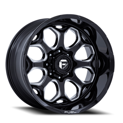 Aluminum 20X9 Scepter FC862 BE Gloss Black Milled Fuel Off Road Wheels-12